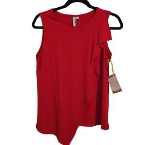 Katherine Barclay XS Red draped layered Tank